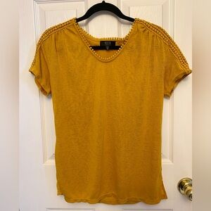Knox Rose Mustard Short Sleeve Top